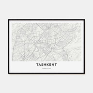 Tashkent Map Landscape Poster