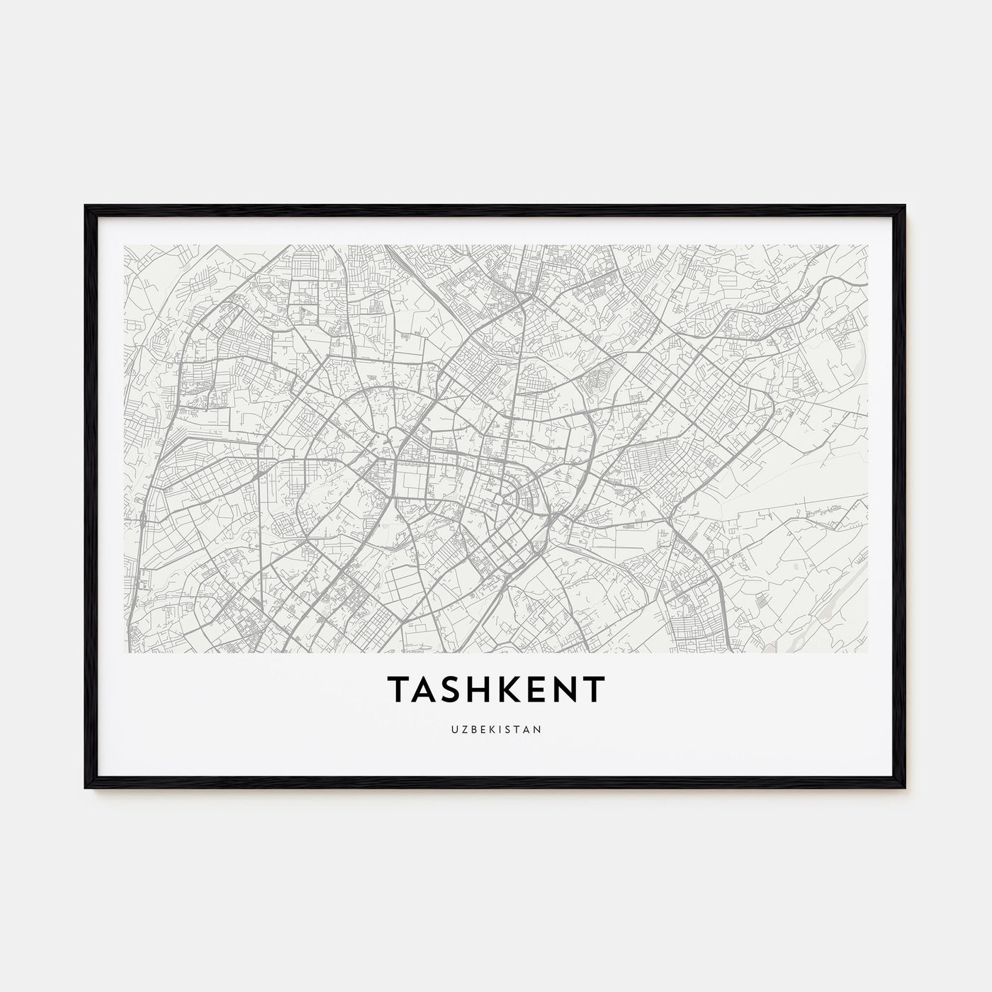 Tashkent Map Landscape Poster