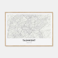 Tashkent Map Landscape Poster