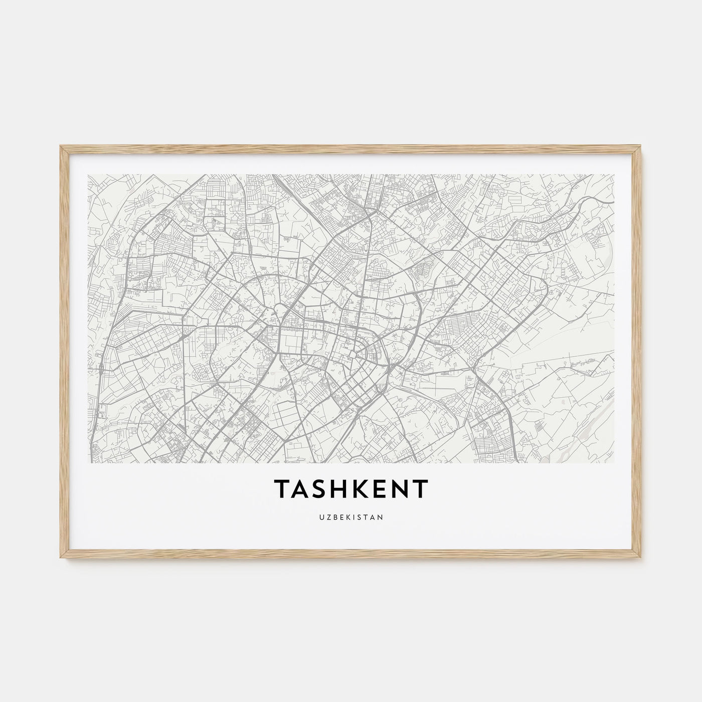 Tashkent Map Landscape Poster