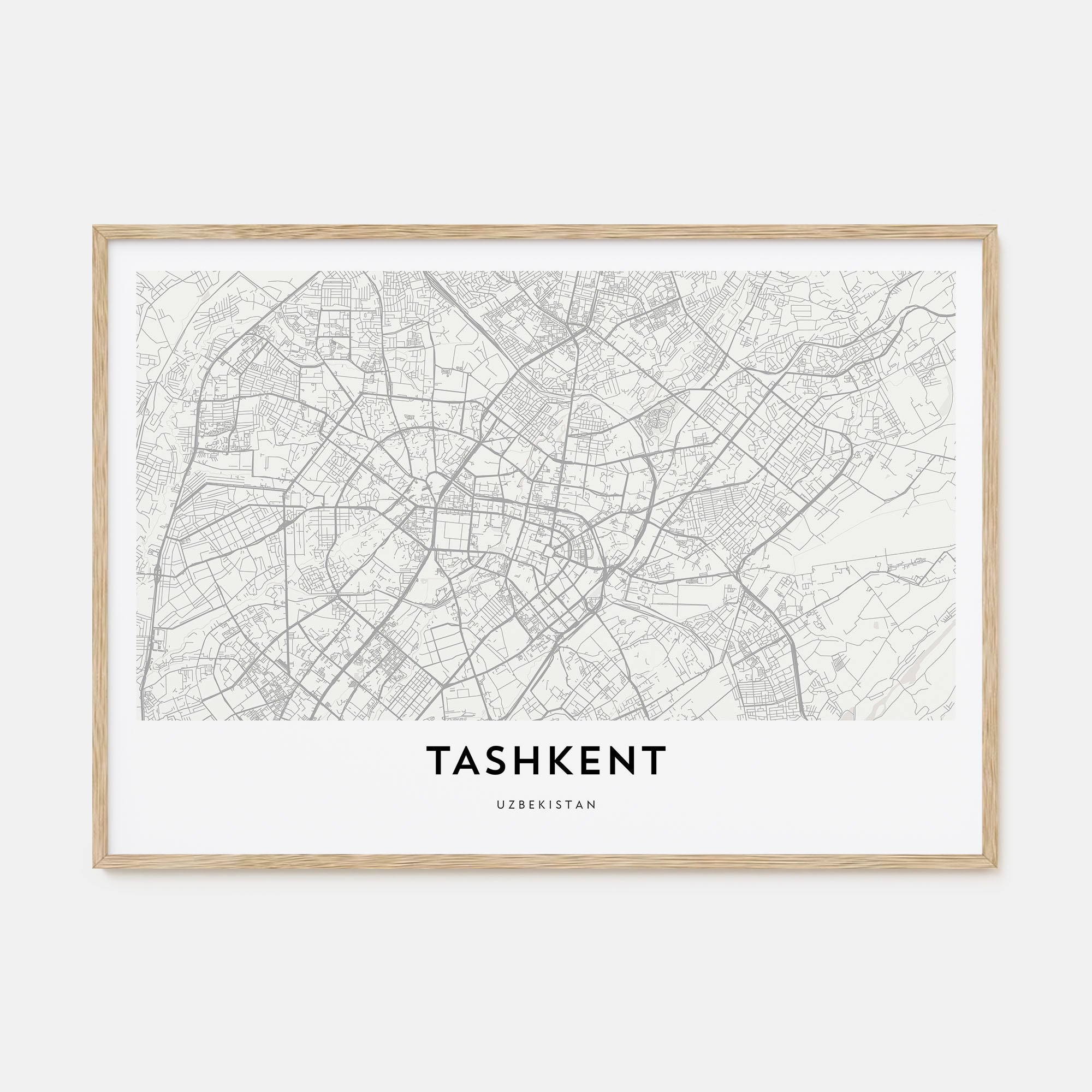 Tashkent Map Landscape Poster