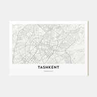 Tashkent Map Landscape Poster