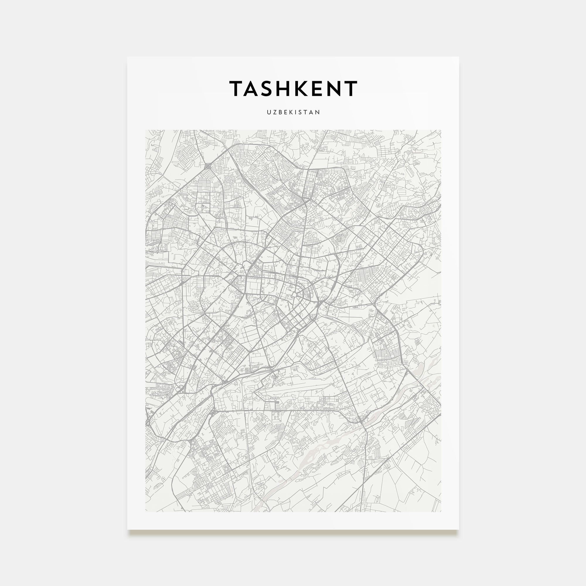 Tashkent Map Portrait Poster