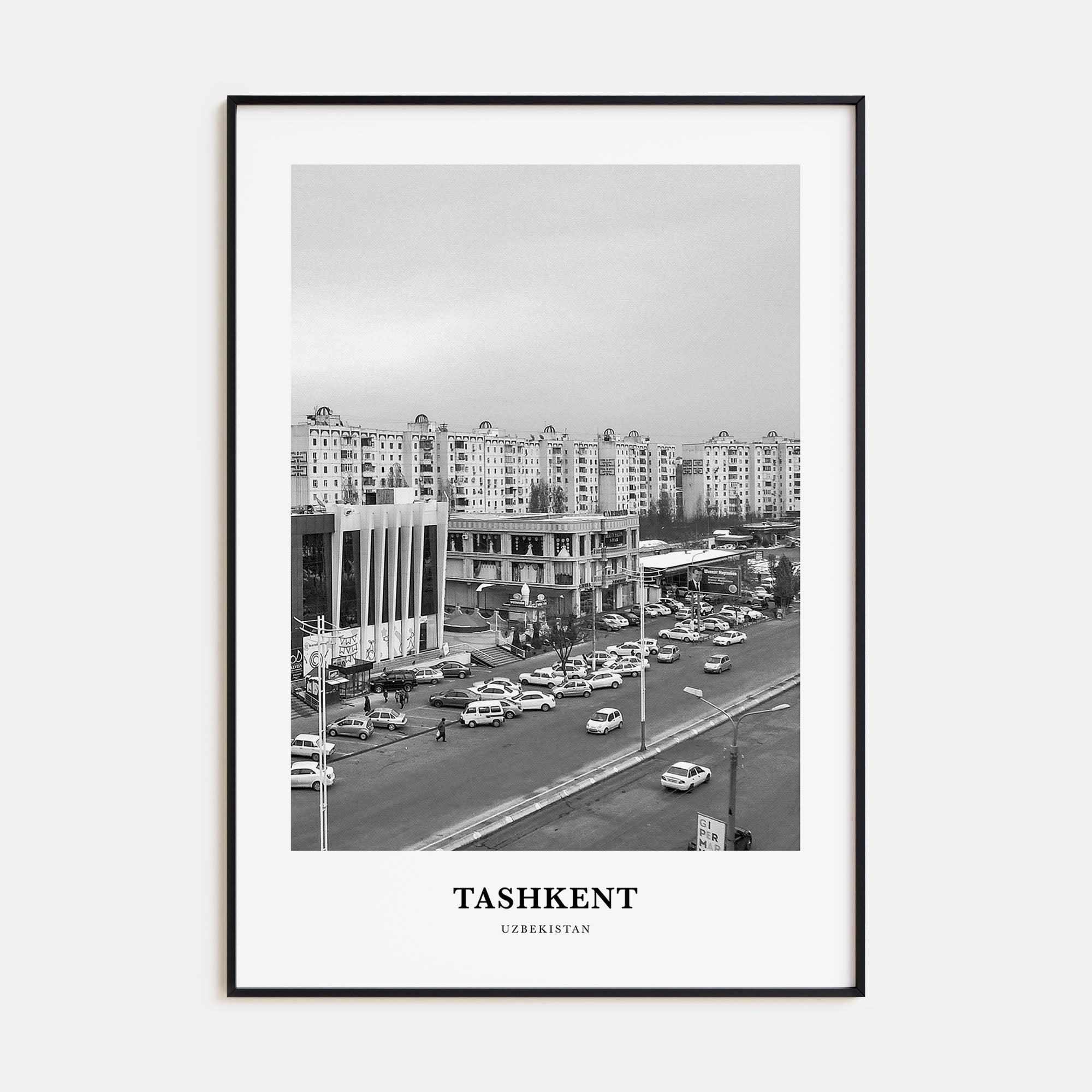 Tashkent Portrait B&W Poster