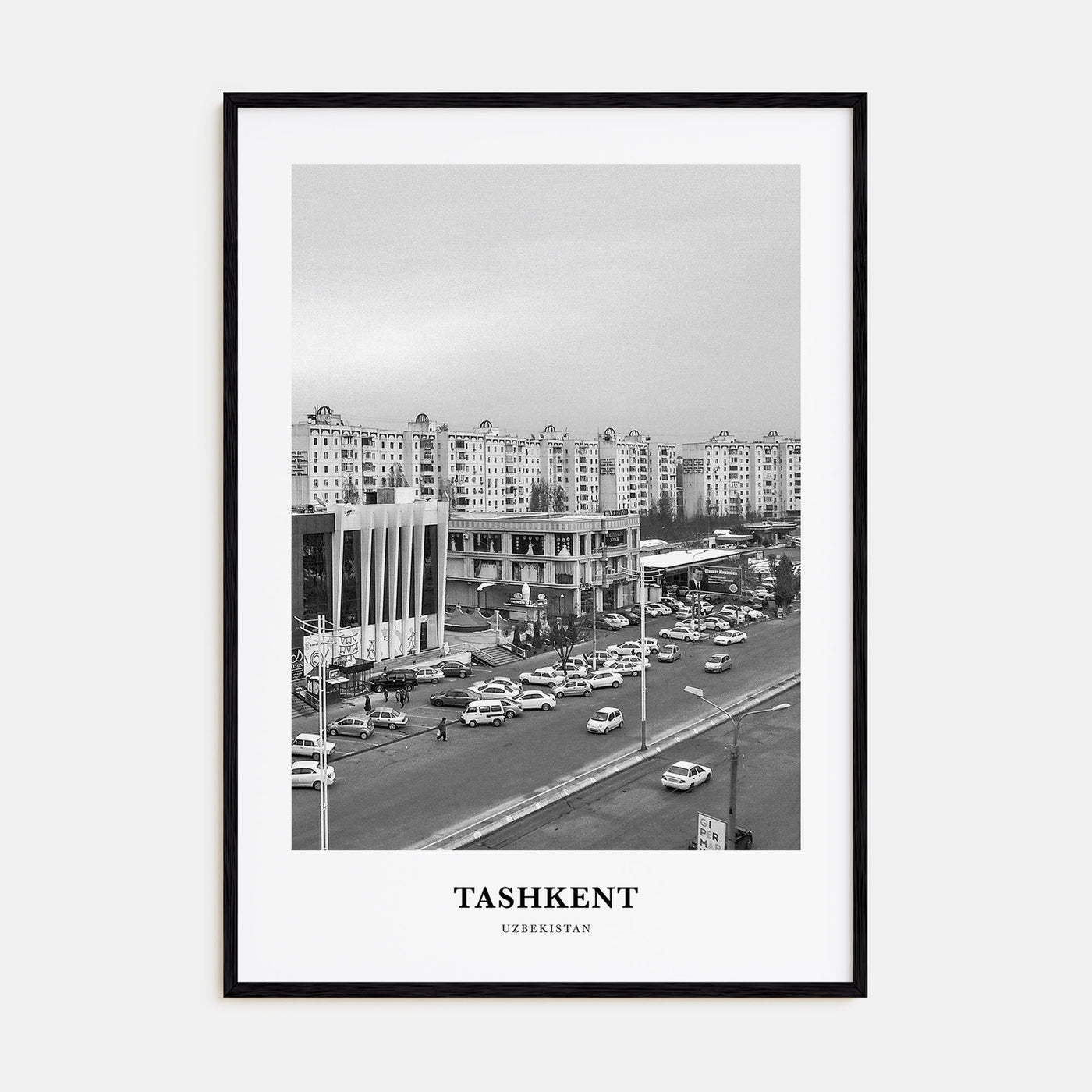 Tashkent Portrait B&W Poster