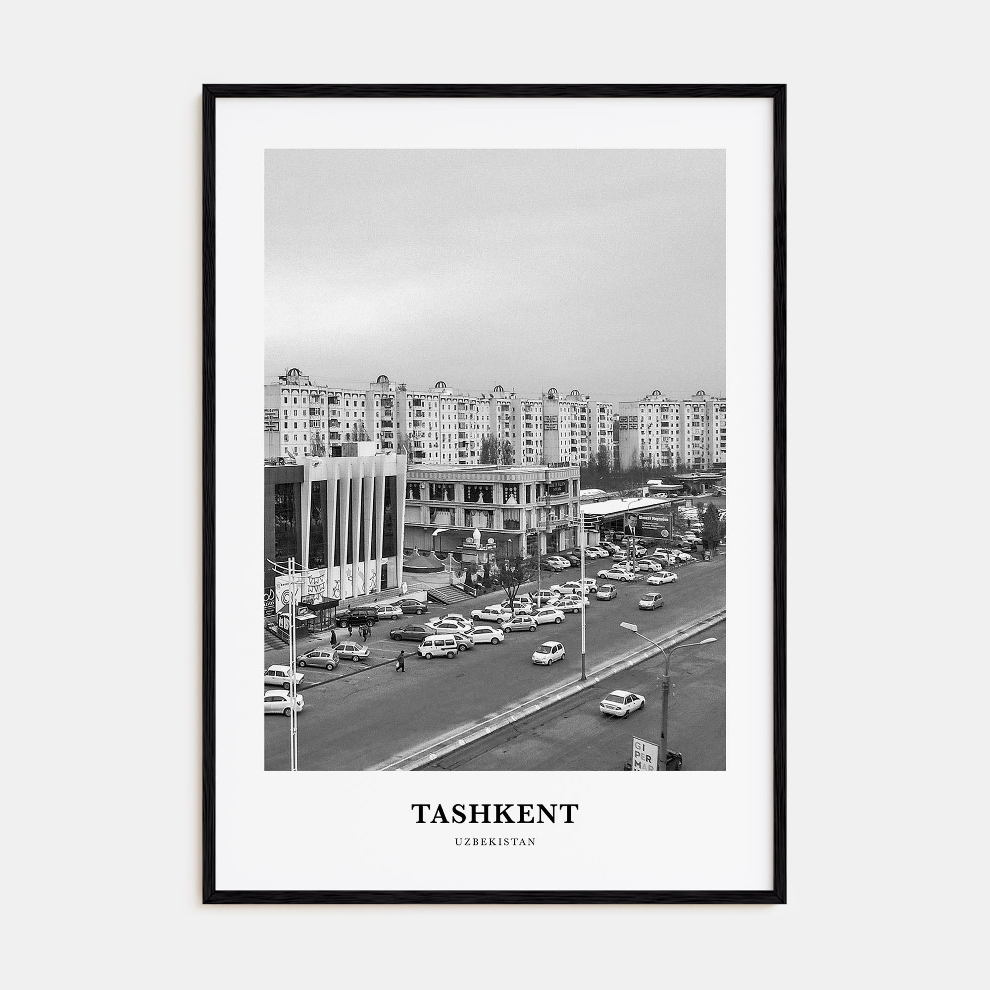 Tashkent Portrait B&W Poster