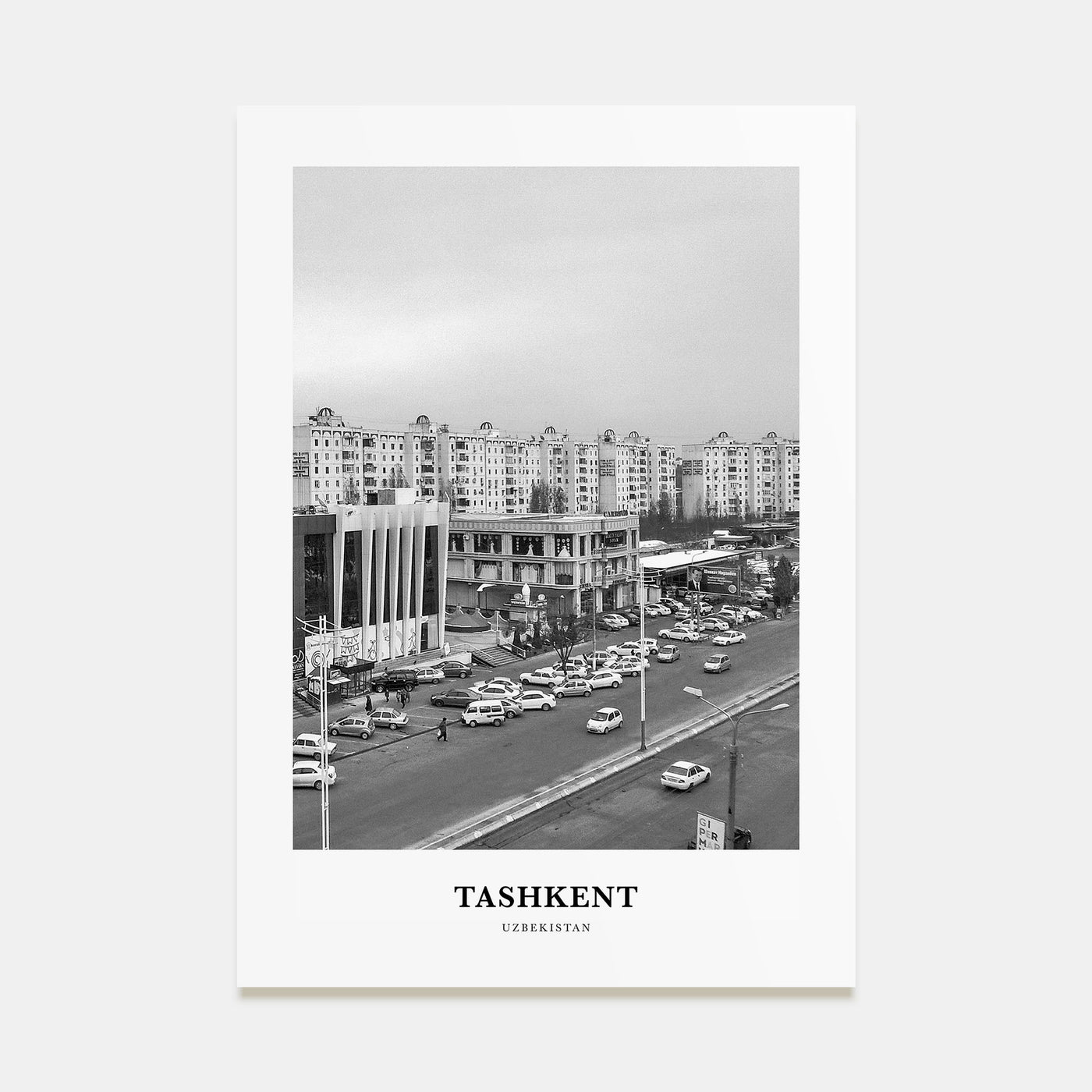 Tashkent Portrait B&W Poster