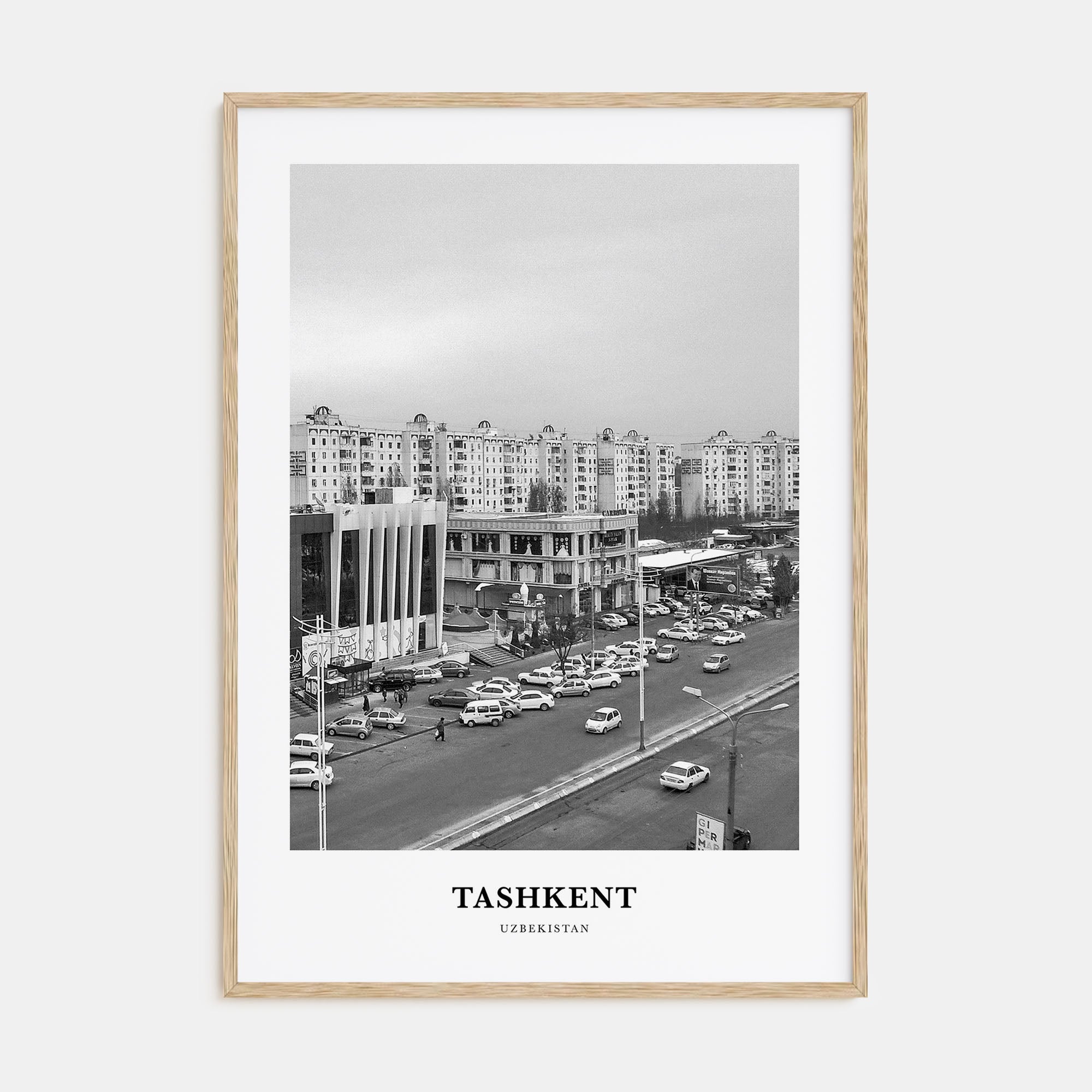 Tashkent Portrait B&W Poster