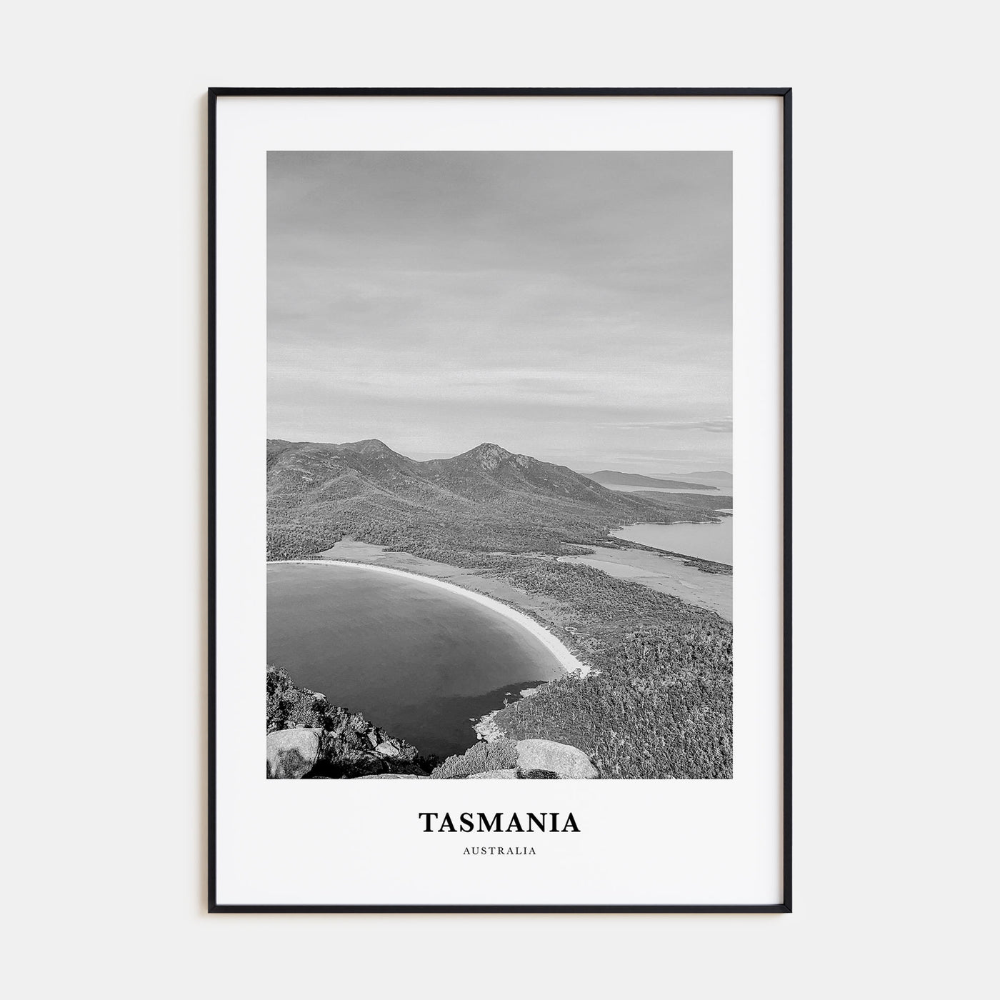 Tasmania Portrait B&W No 2 Poster