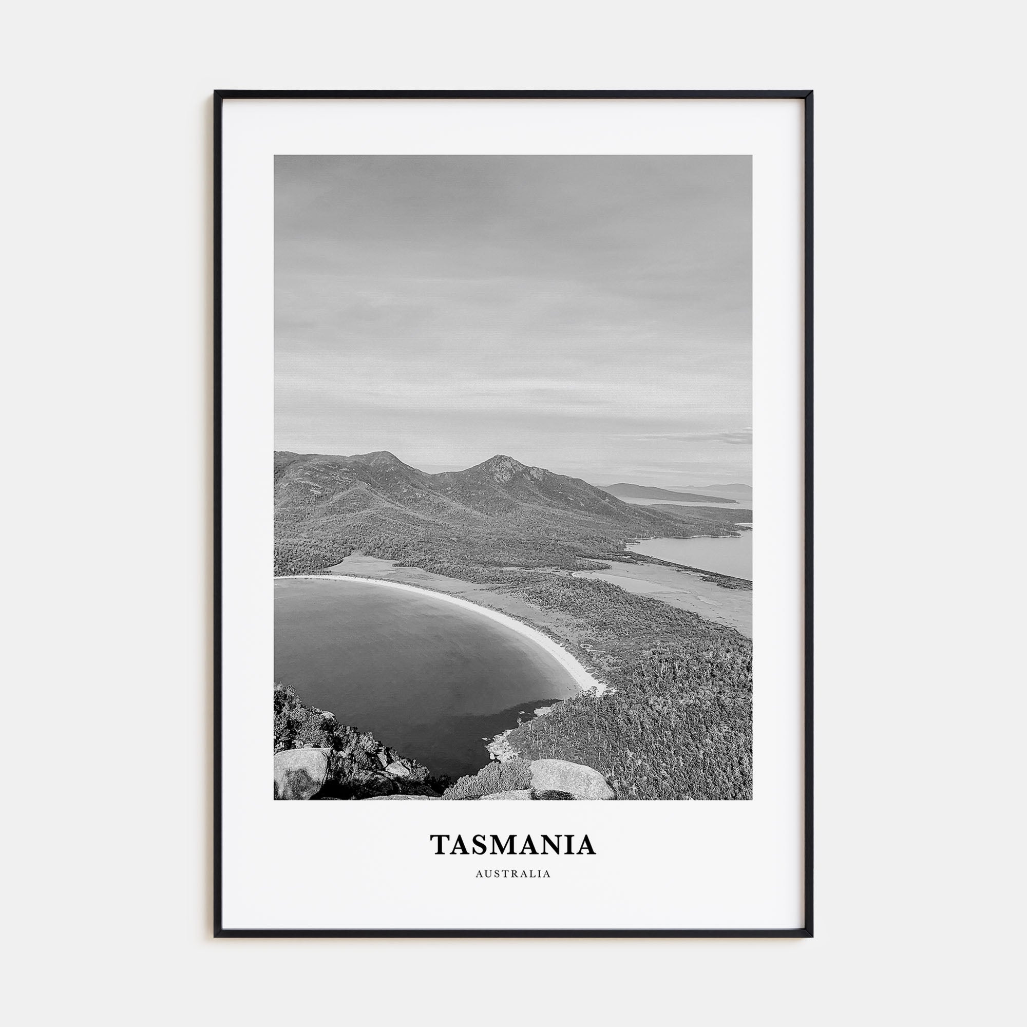 Tasmania Portrait B&W No 2 Poster