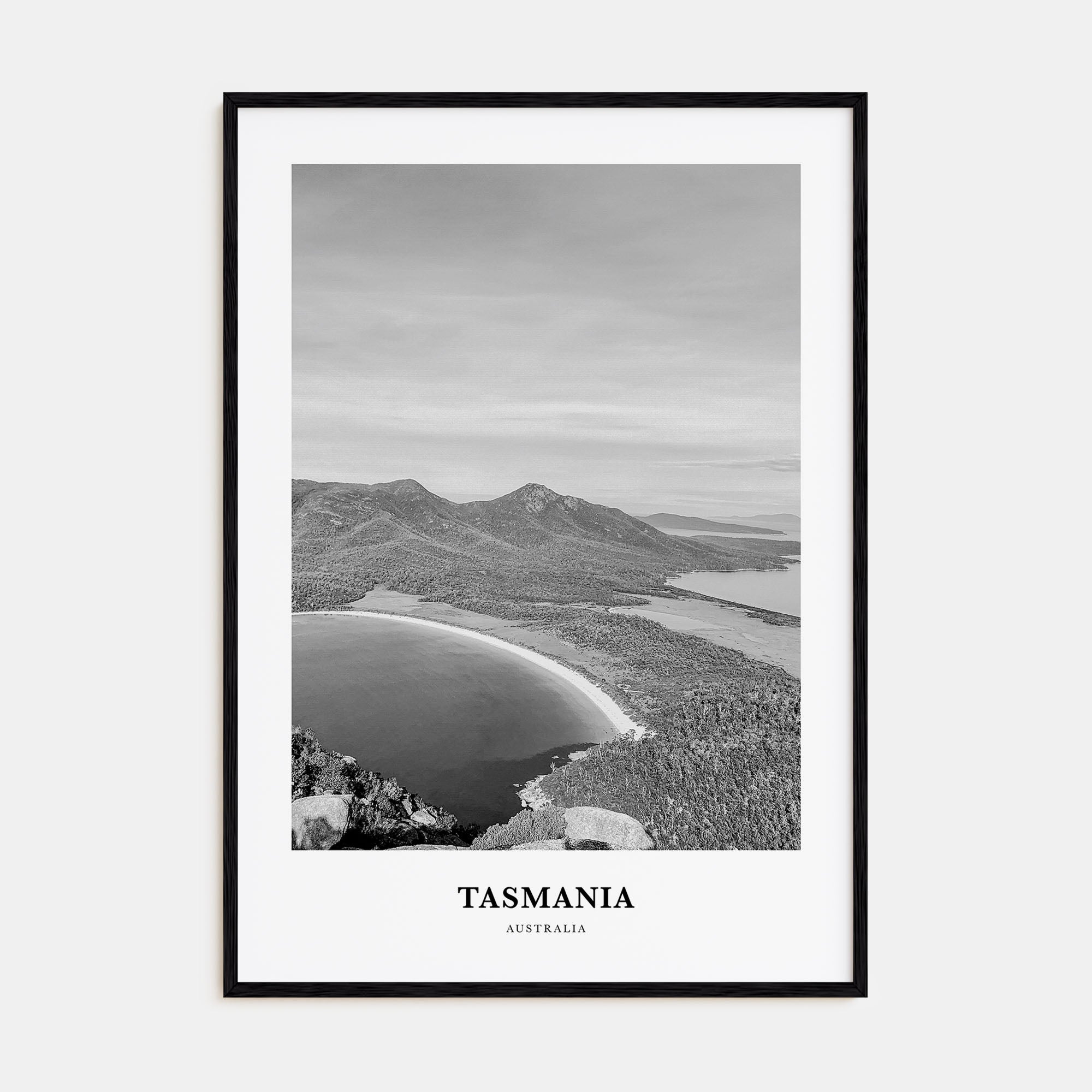 Tasmania Portrait B&W No 2 Poster