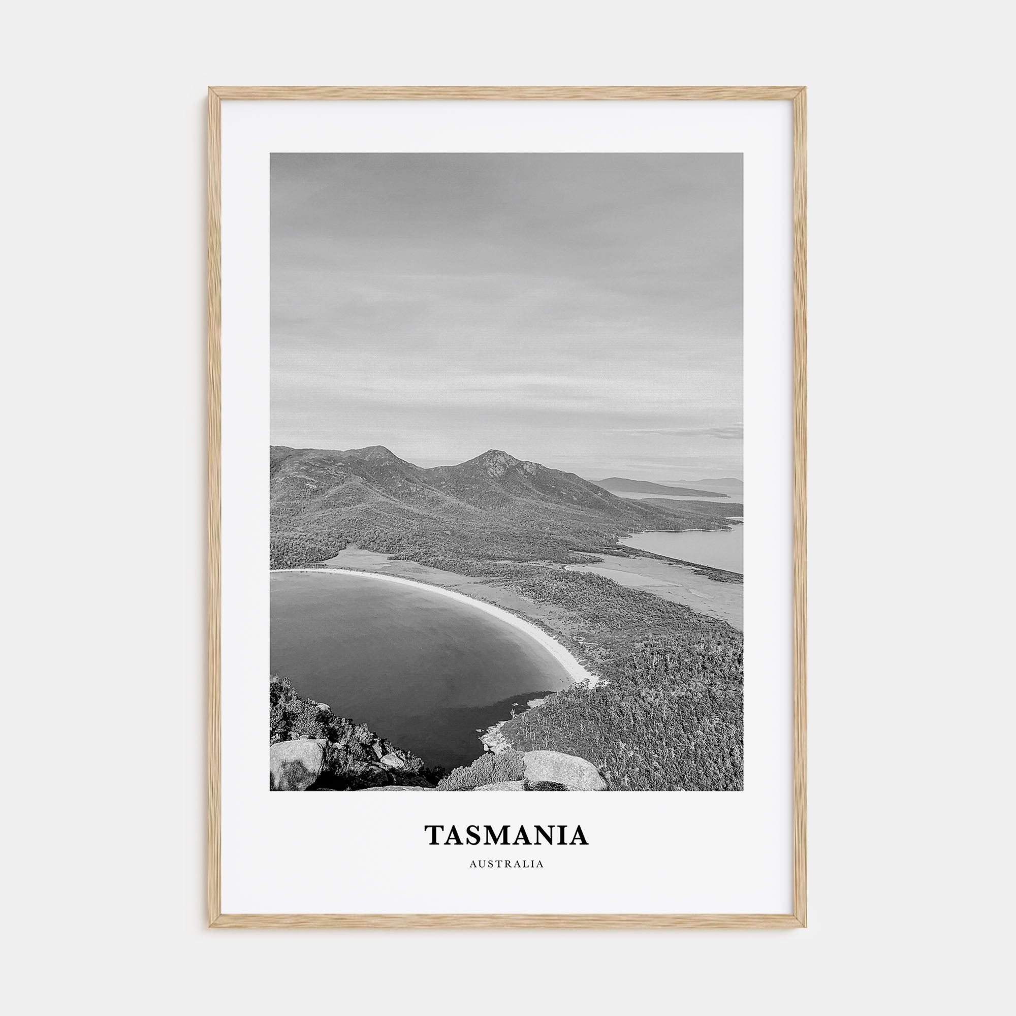 Tasmania Portrait B&W No 2 Poster