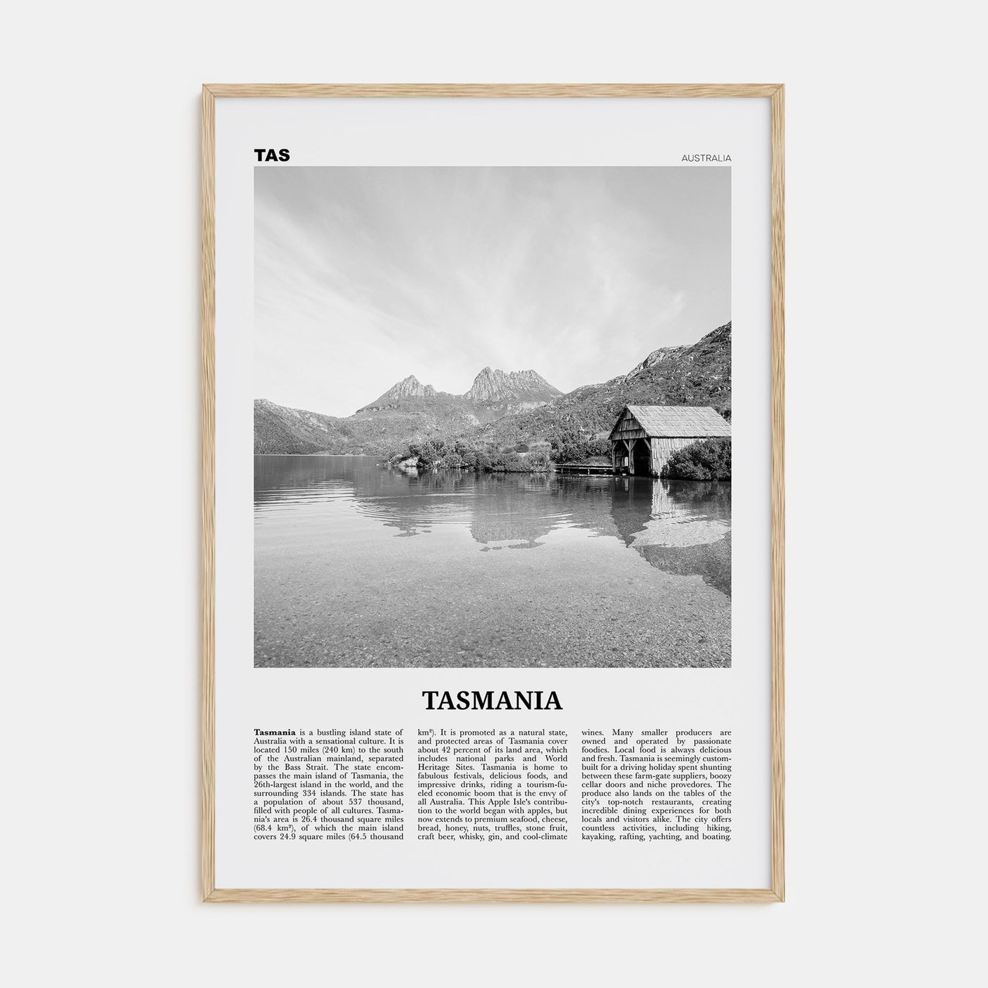 Tasmania Travel B&W No 2 Poster