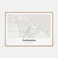 Tauranga Map Landscape Poster
