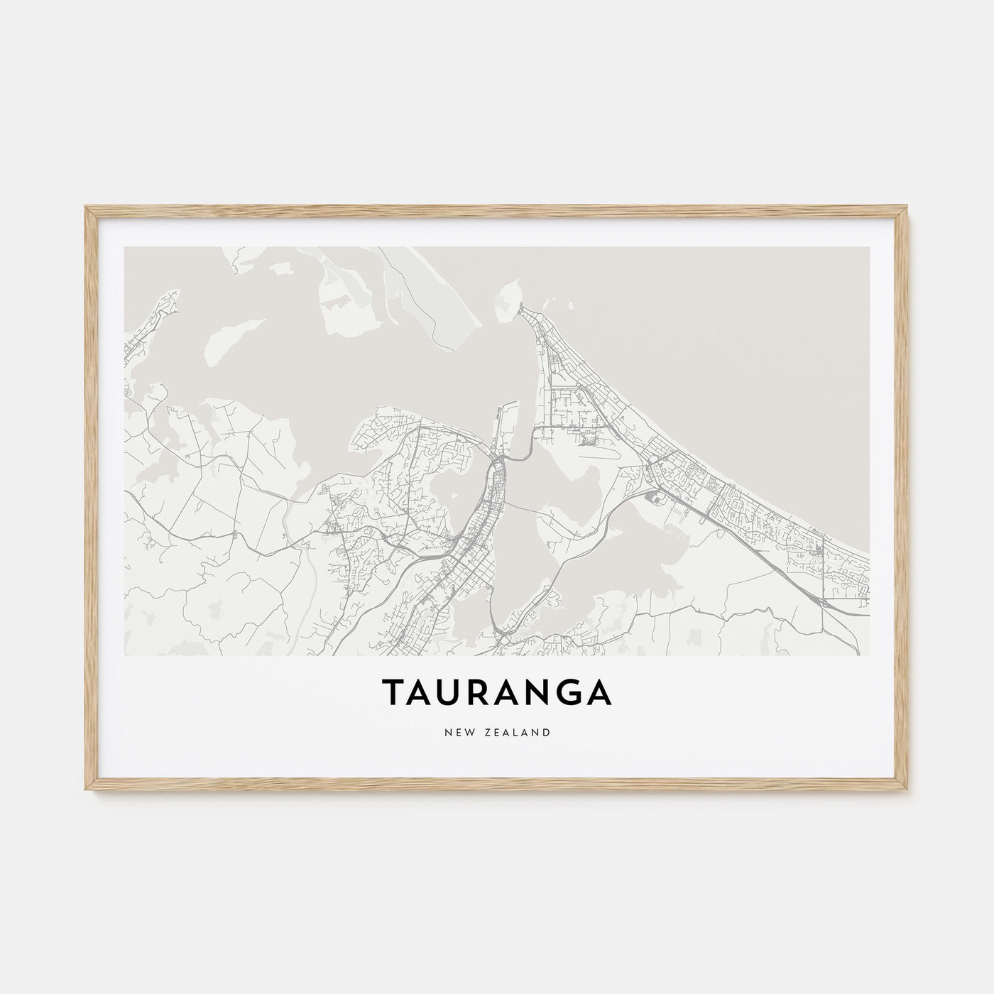 Tauranga Map Landscape Poster