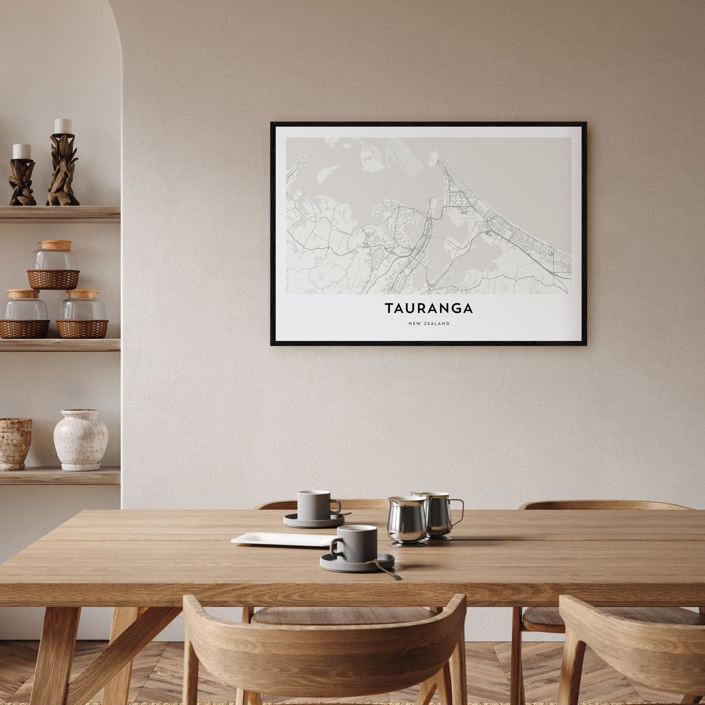 Tauranga Map Landscape Poster