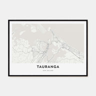 Tauranga Map Landscape Poster