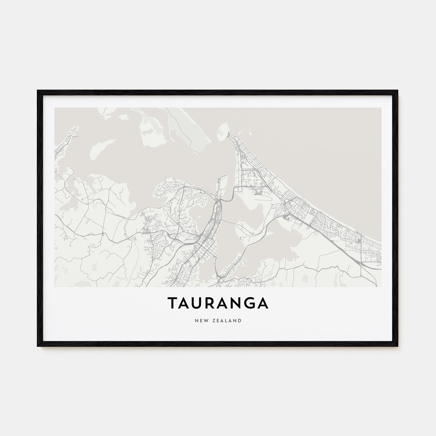 Tauranga Map Landscape Poster