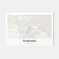 Tauranga Map Landscape Poster