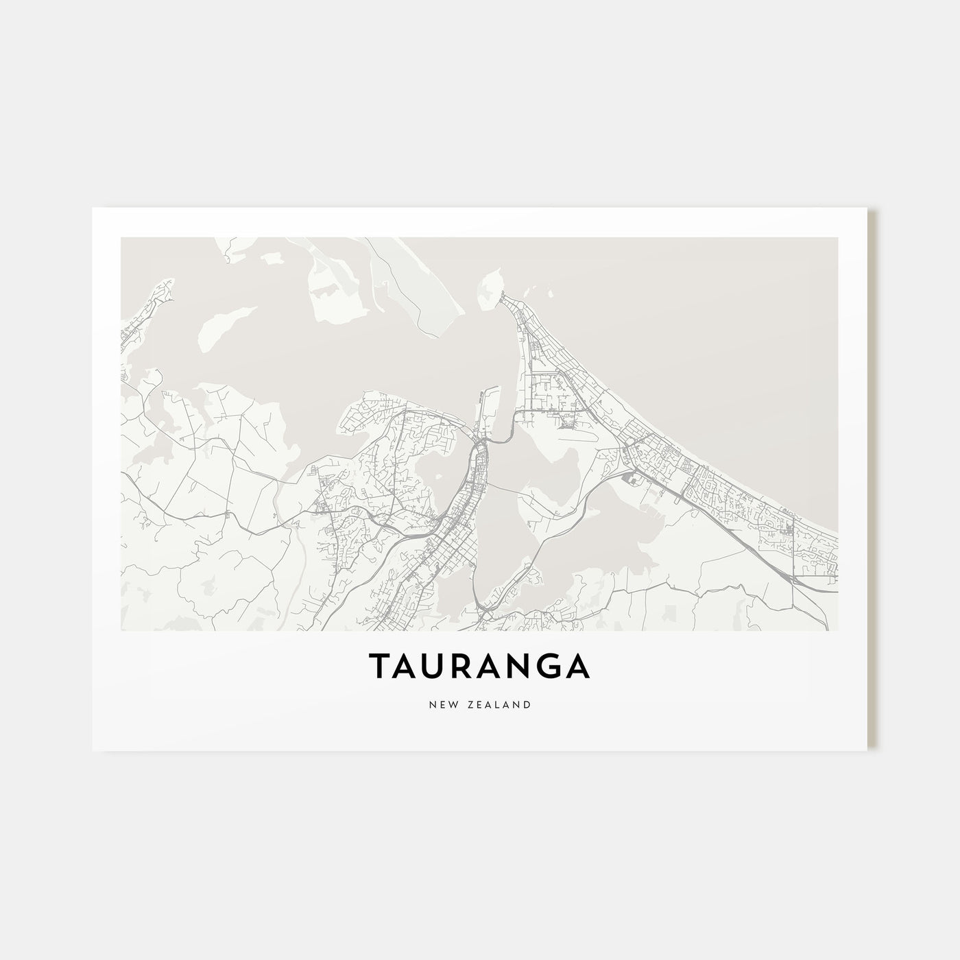 Tauranga Map Landscape Poster