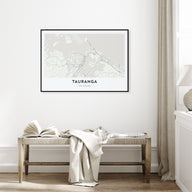 Tauranga Map Landscape Poster