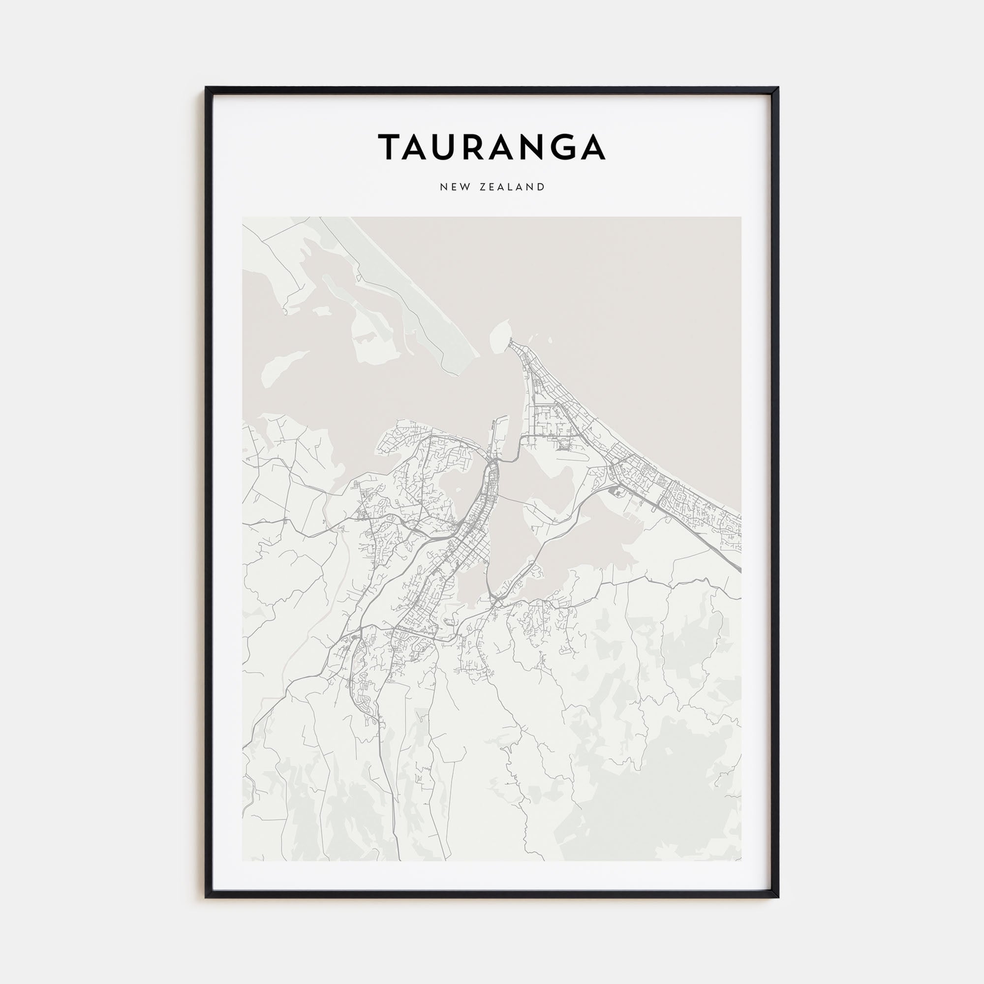 Tauranga Map Portrait Poster