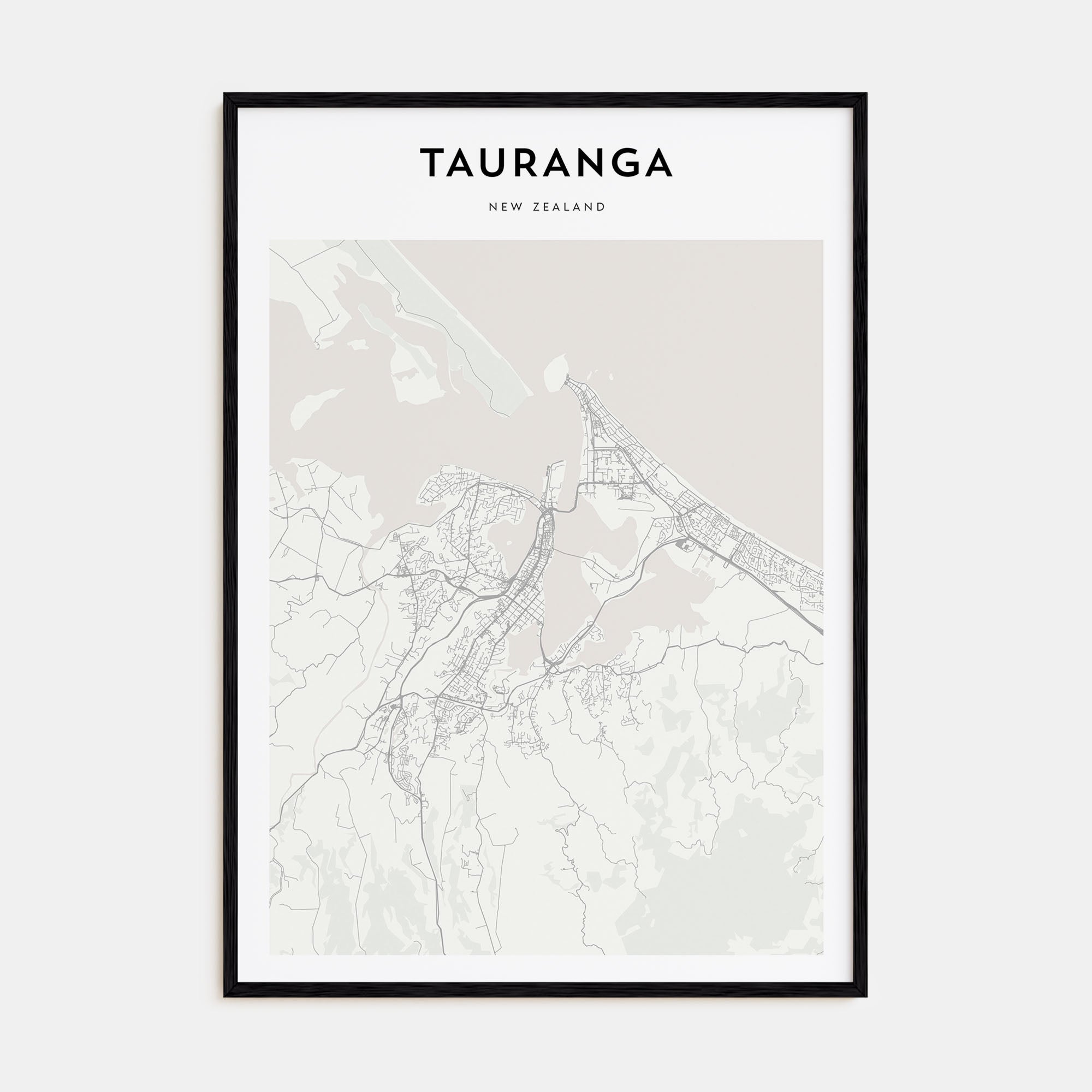 Tauranga Map Portrait Poster
