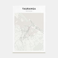 Tauranga Map Portrait Poster