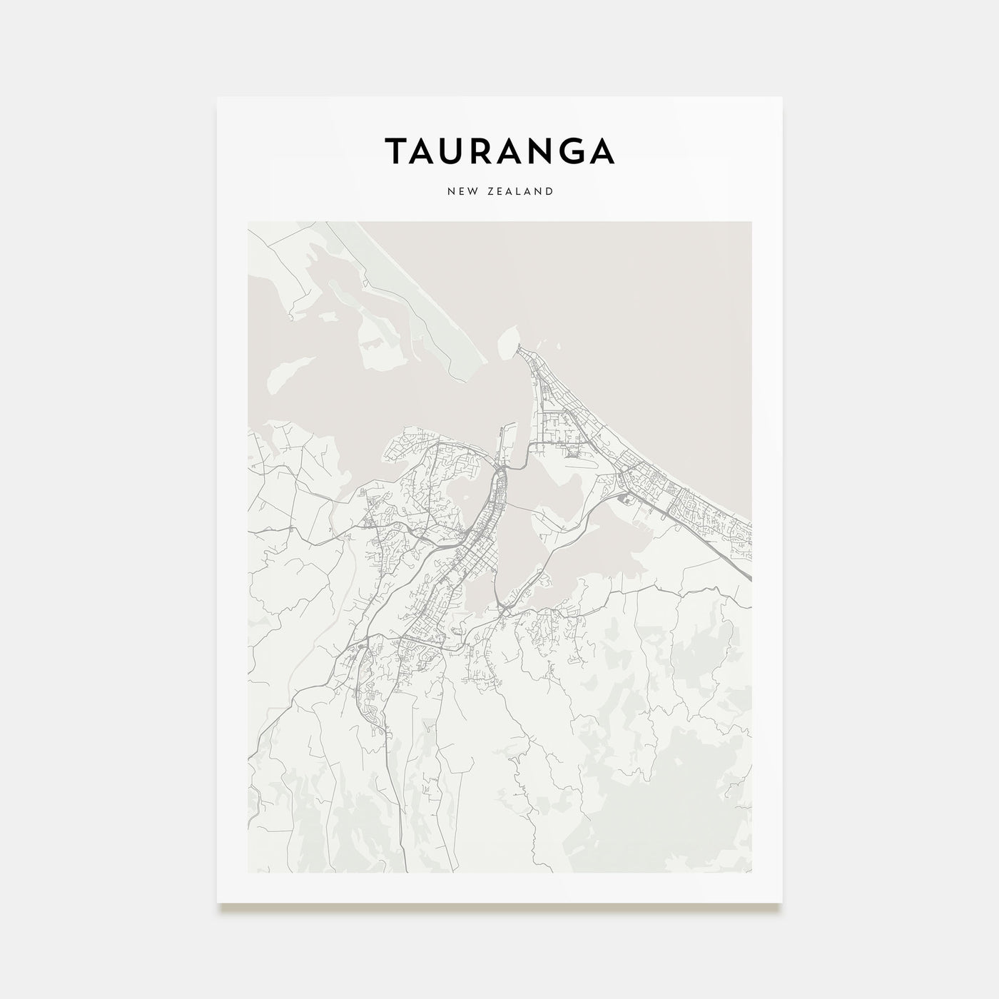Tauranga Map Portrait Poster