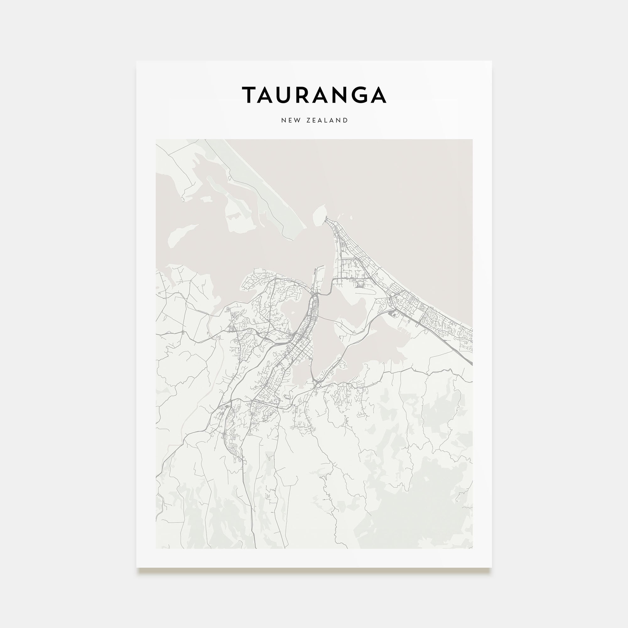 Tauranga Map Portrait Poster