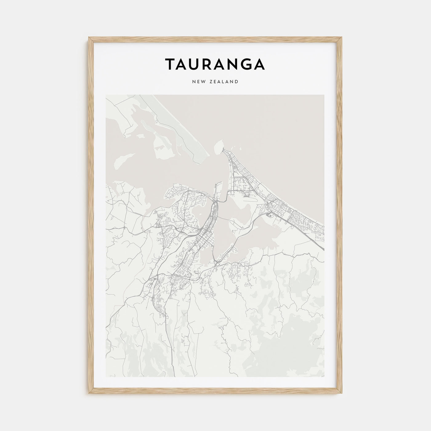 Tauranga Map Portrait Poster