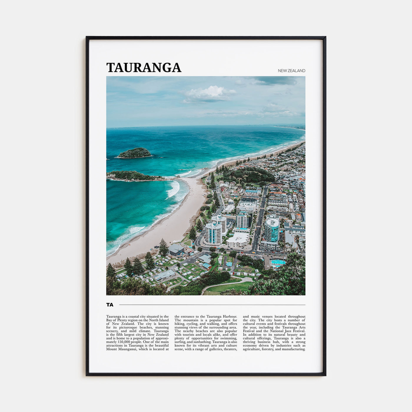 Tauranga Travel Color Poster
