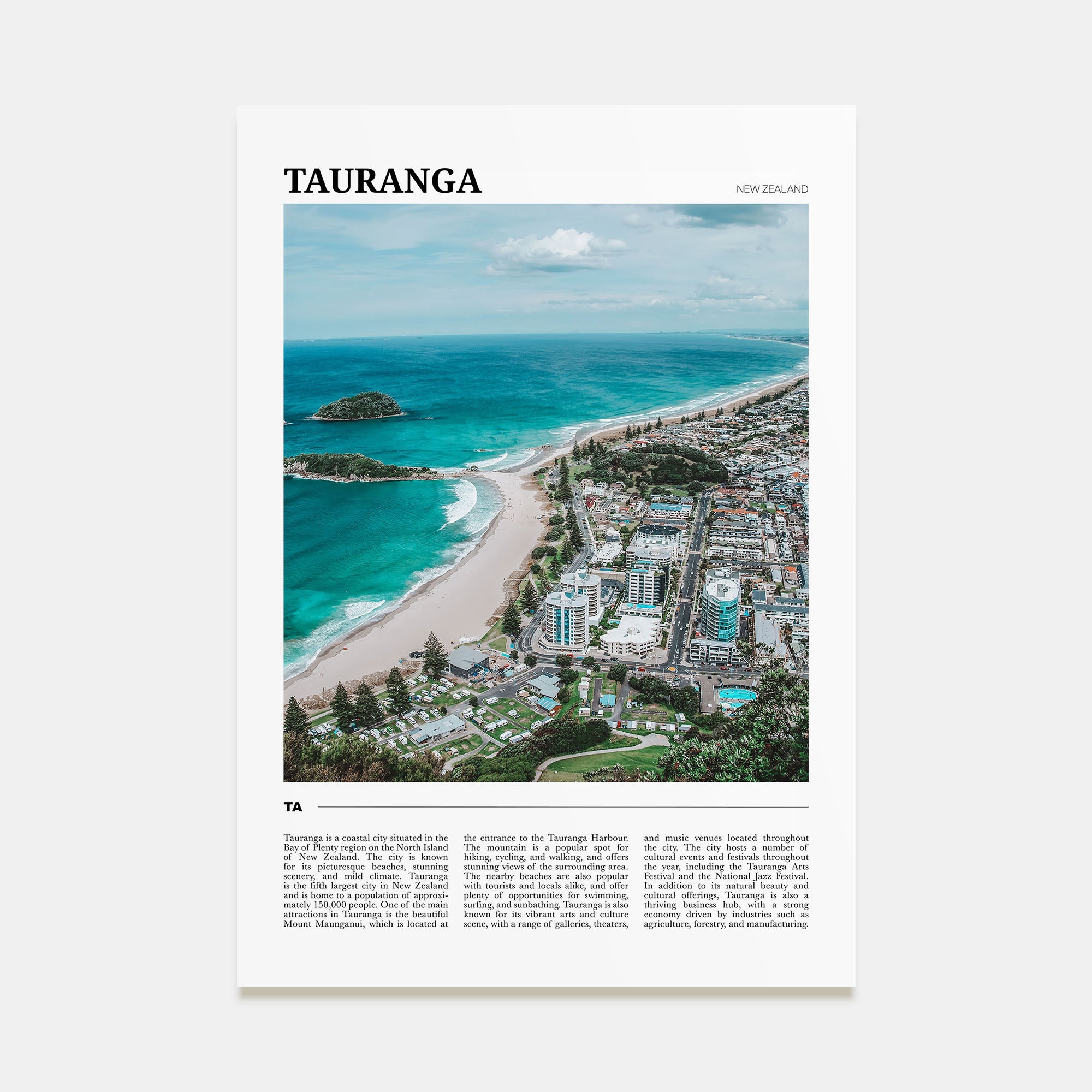 Tauranga Travel Color Poster