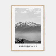 Taurus Mountains Portrait B&W Poster
