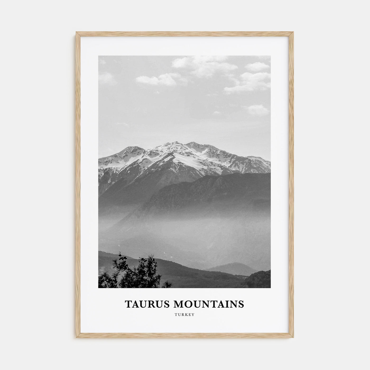 Taurus Mountains Portrait B&W Poster
