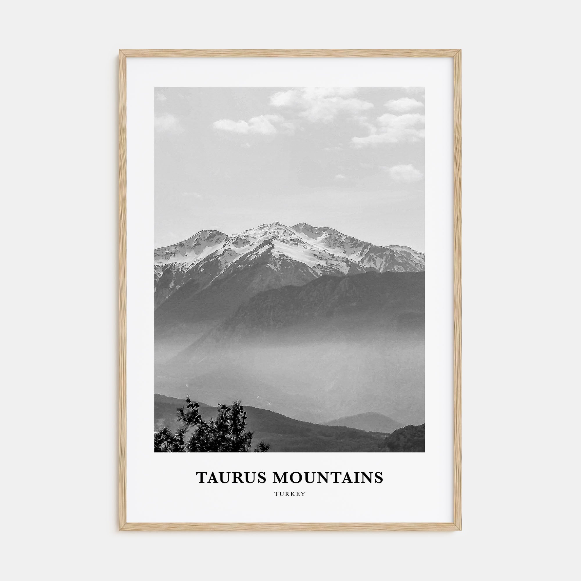 Taurus Mountains Portrait B&W Poster
