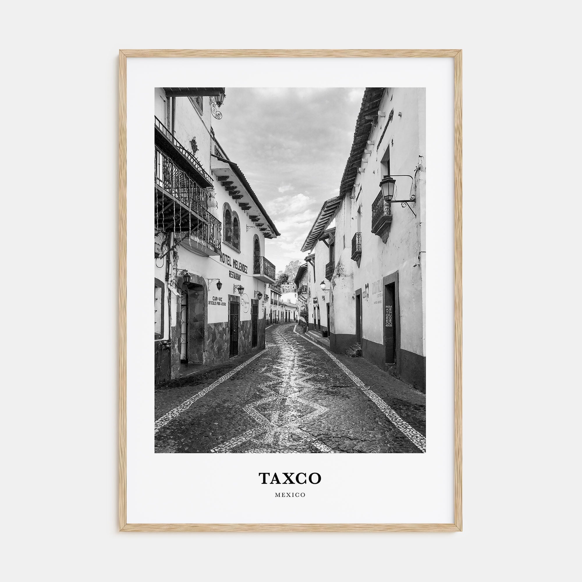 Taxco Portrait B&W Poster