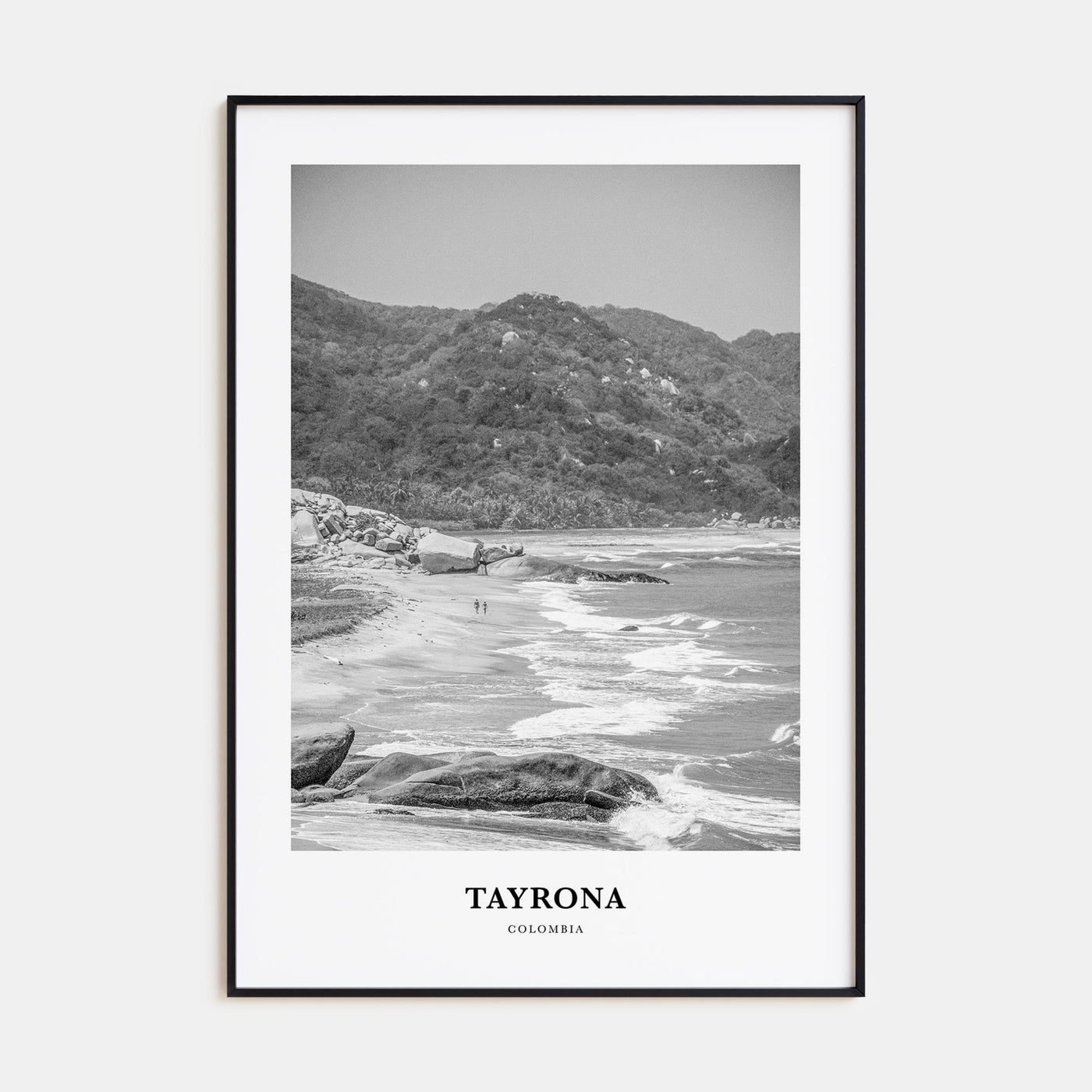 Tayrona National Natural Park Portrait B&W Poster