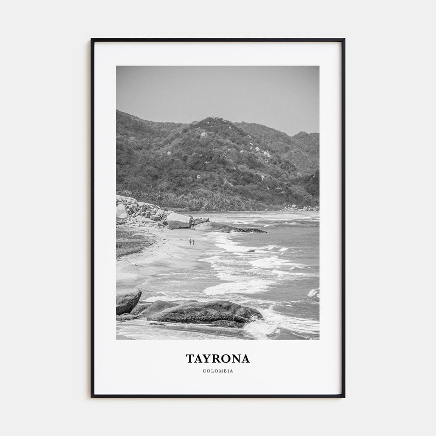 Tayrona National Natural Park Portrait B&W Poster