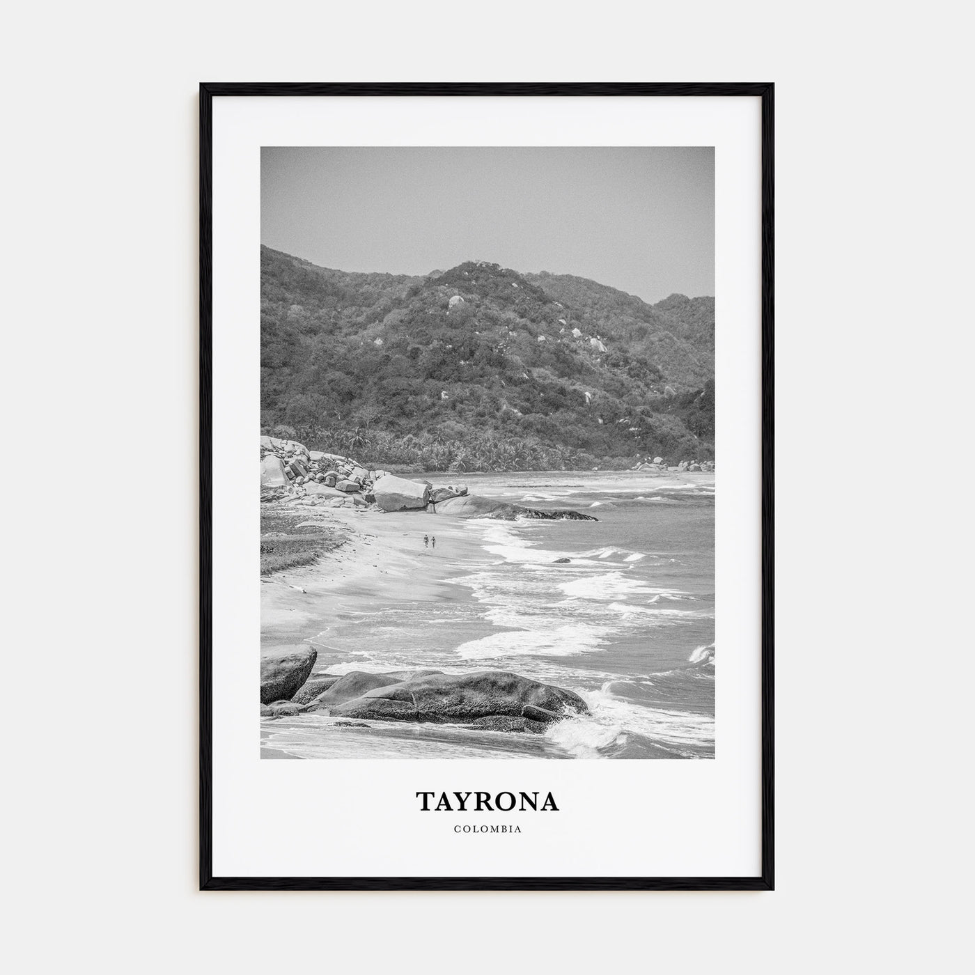 Tayrona National Natural Park Portrait B&W Poster