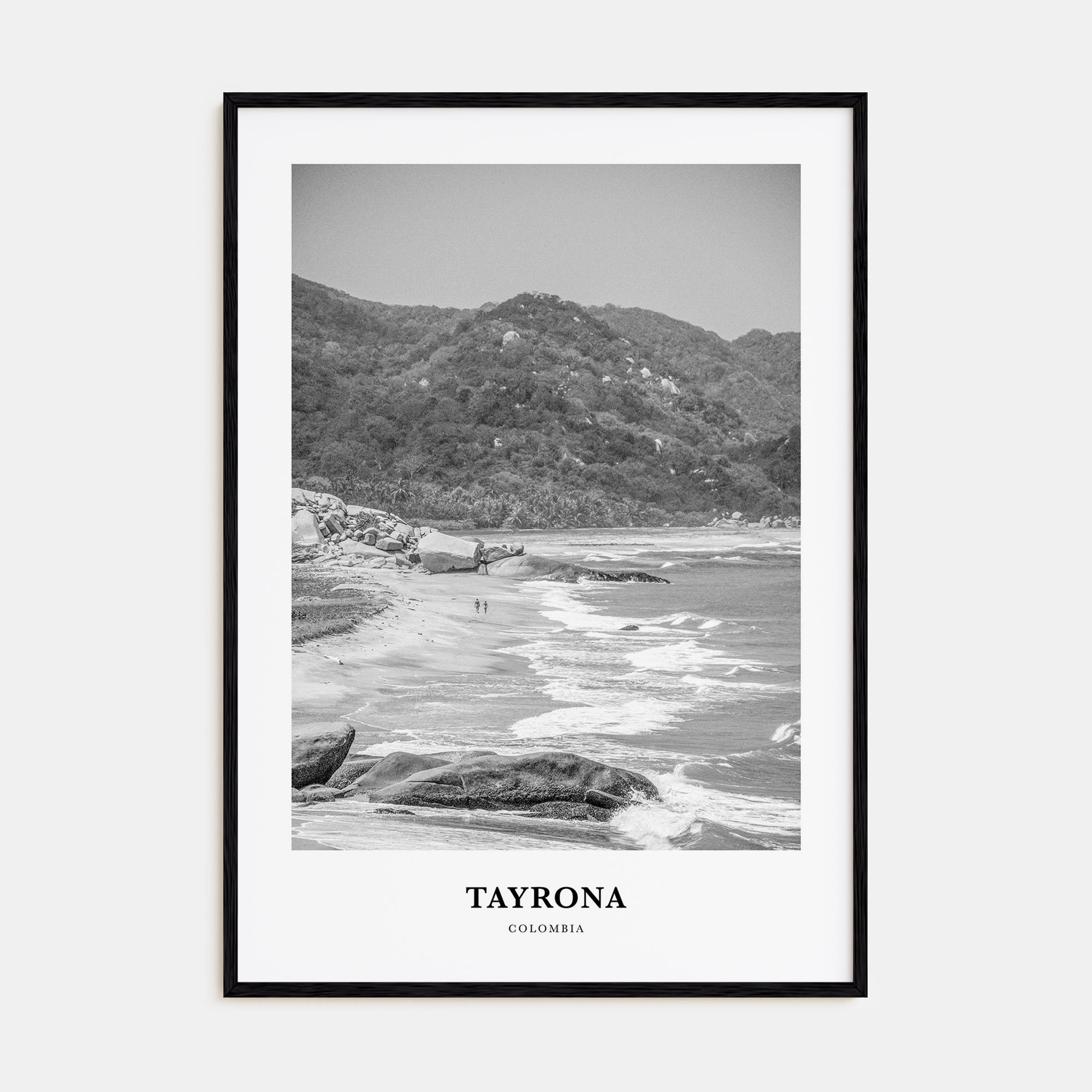 Tayrona National Natural Park Portrait B&W Poster