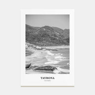Tayrona National Natural Park Portrait B&W Poster