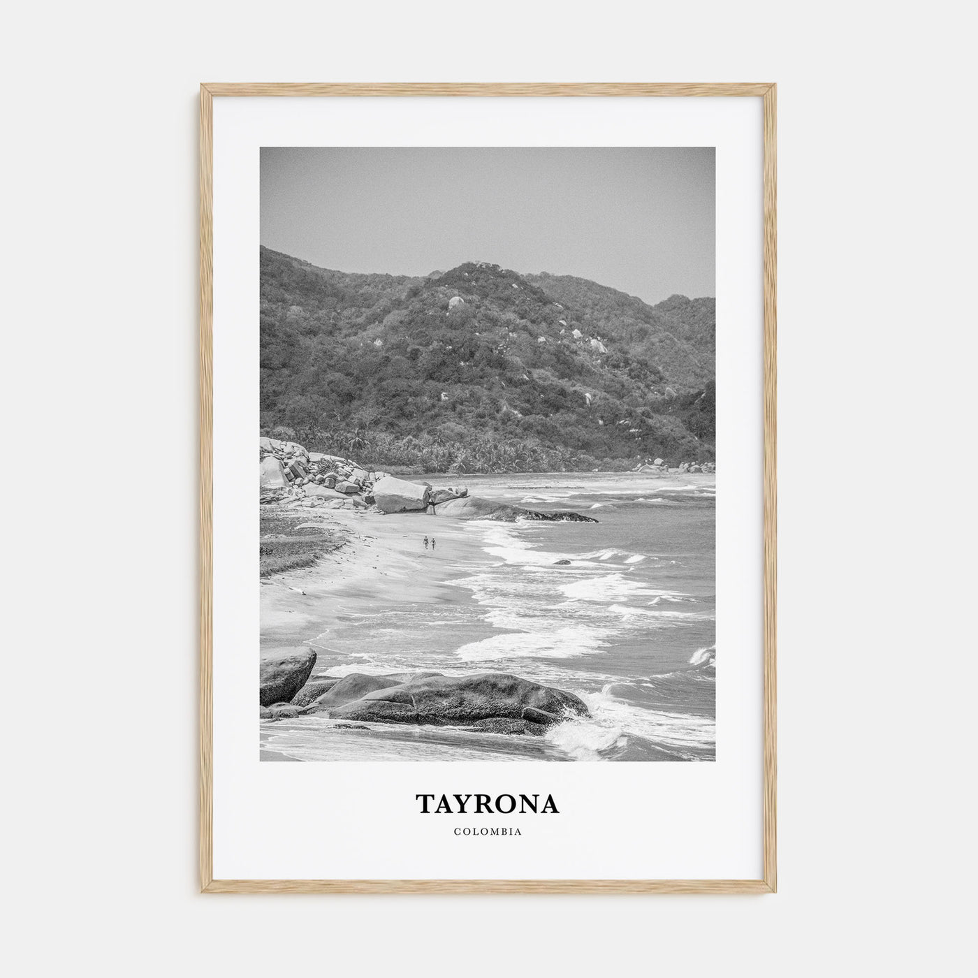 Tayrona National Natural Park Portrait B&W Poster