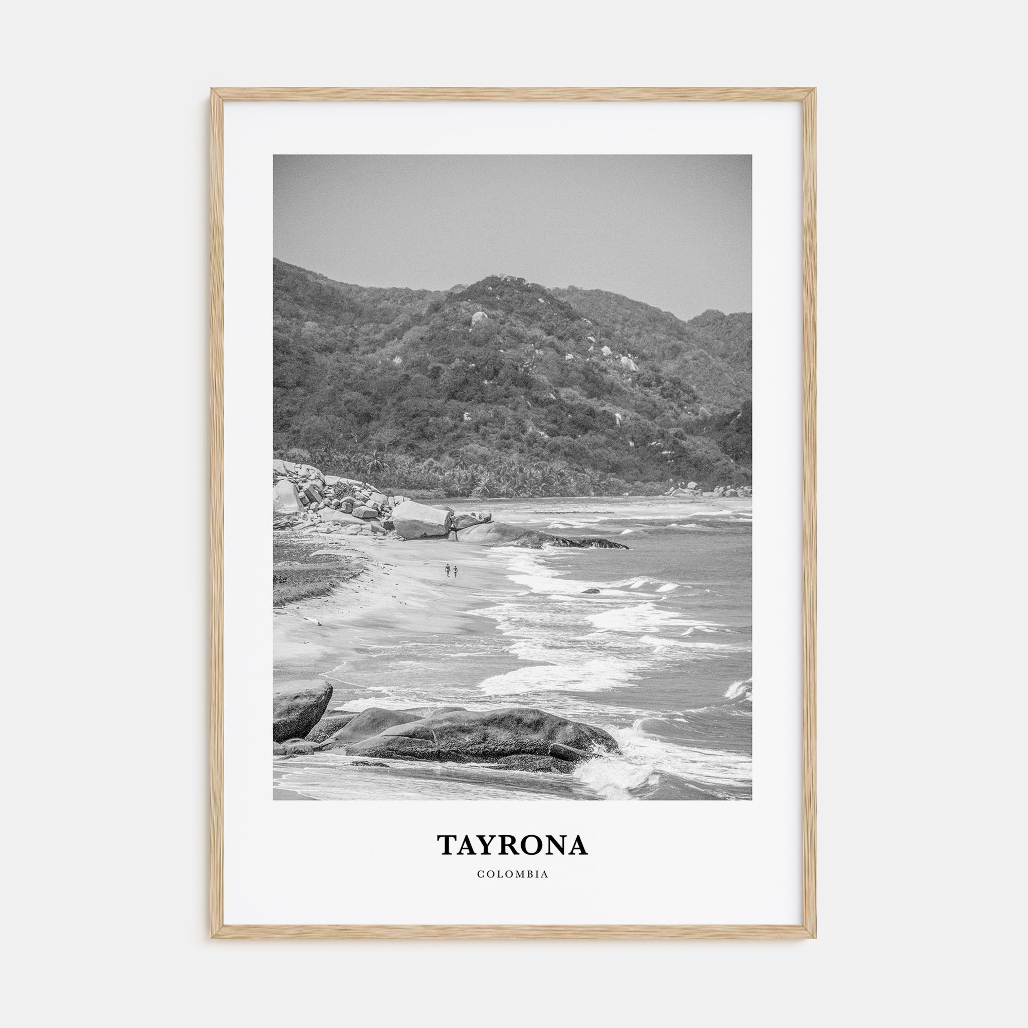 Tayrona National Natural Park Portrait B&W Poster