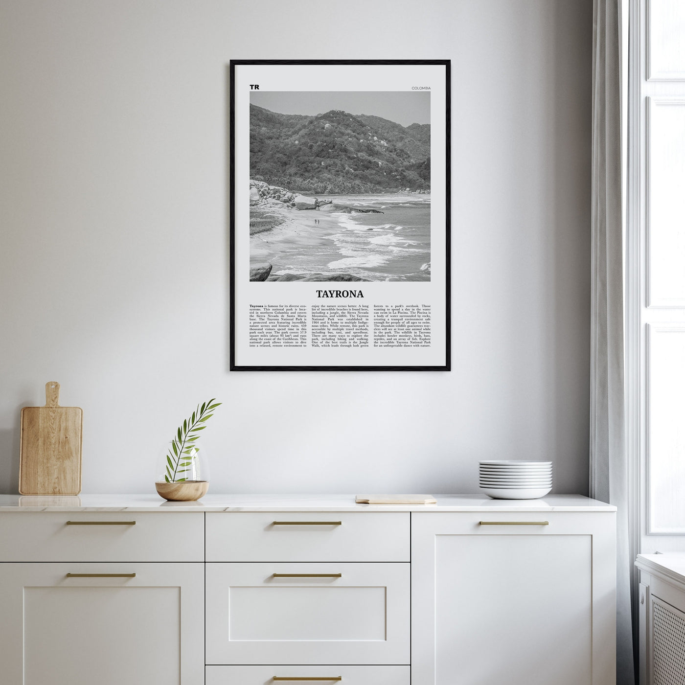 Tayrona National Natural Park Travel B&W Poster