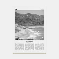 Tayrona National Natural Park Travel B&W Poster
