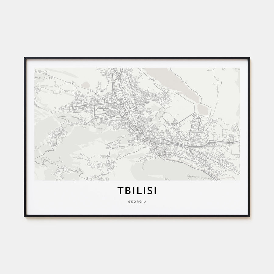 Tbilisi Map Landscape Poster