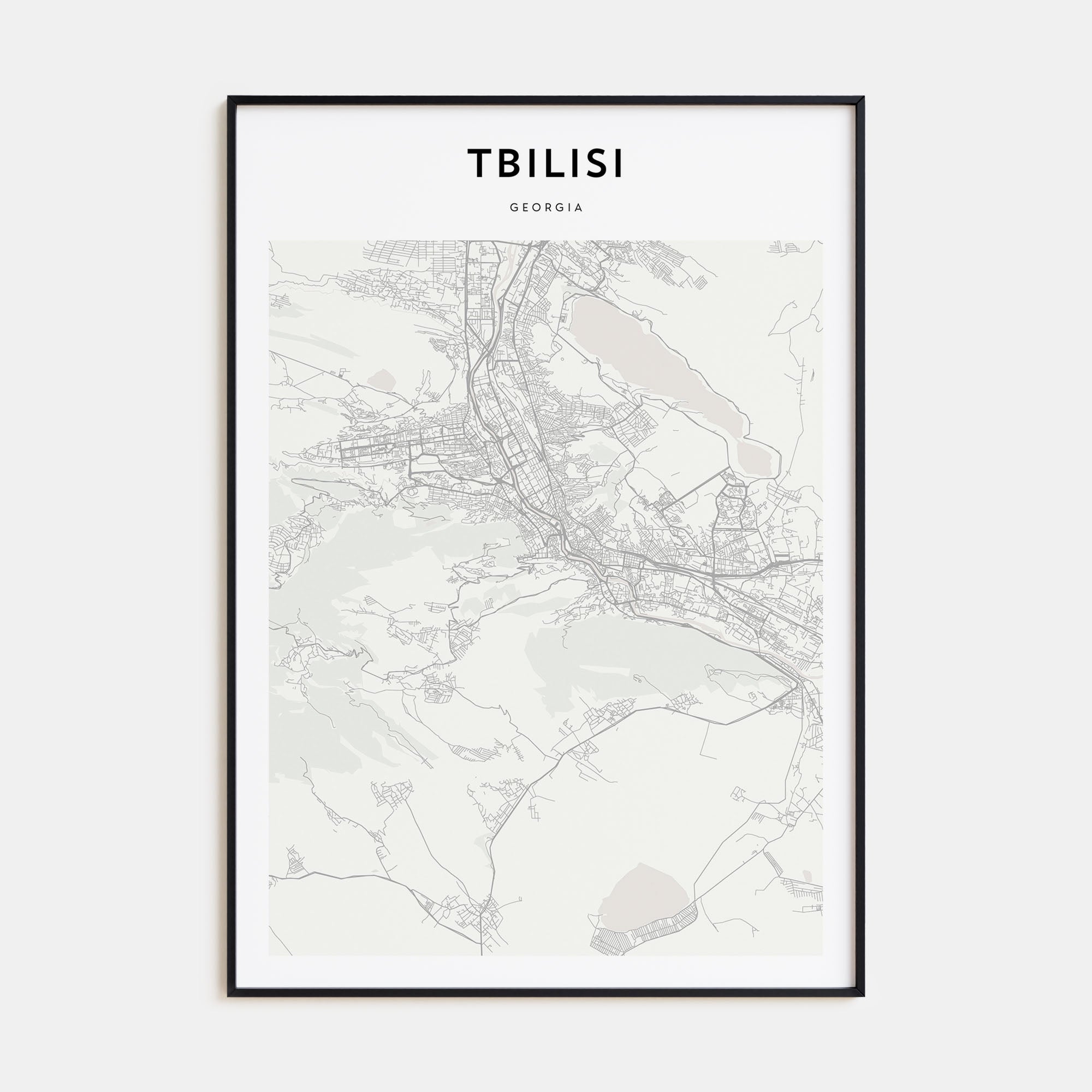 Tbilisi Map Portrait Poster