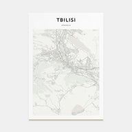 Tbilisi Map Portrait Poster