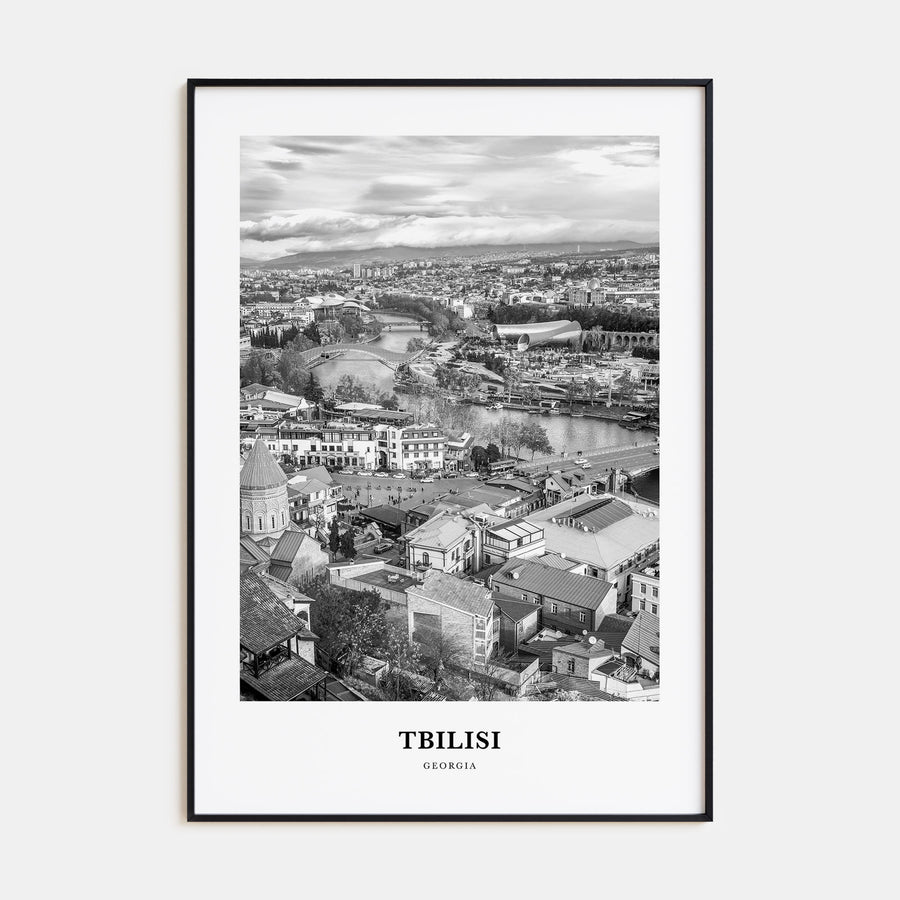 Tbilisi Portrait B&W Poster
